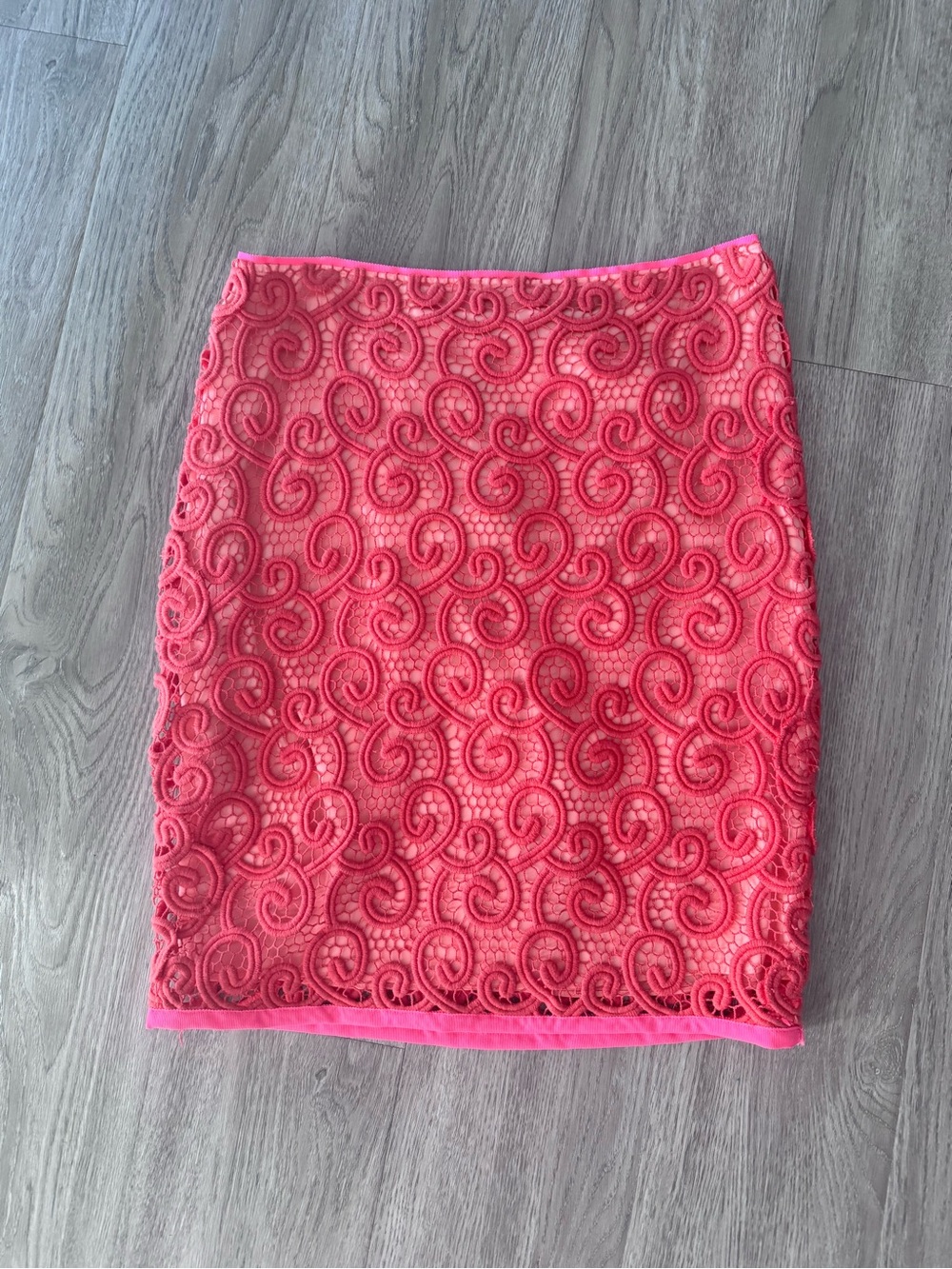 Elie Tahari Size 6 Pink Lined Crushed Coral Bella Skirt